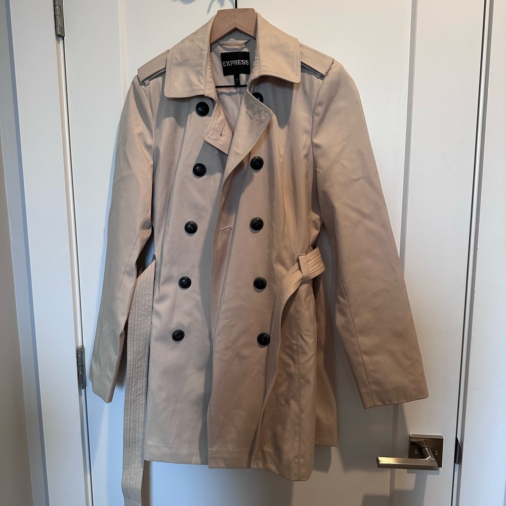 Express Cream Trench Coat